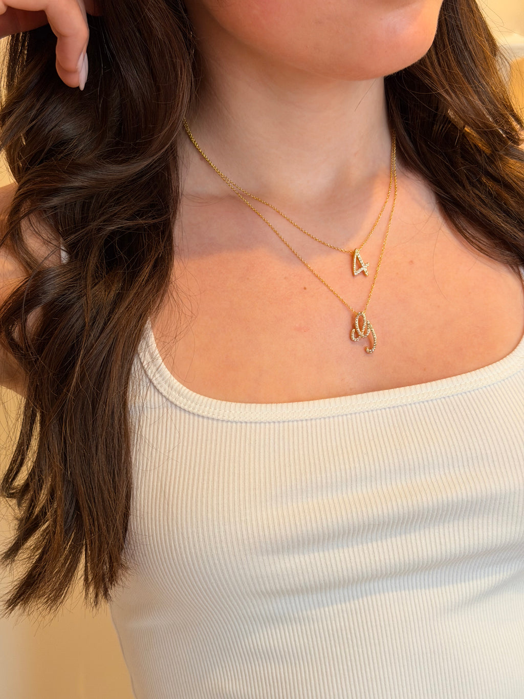 Pavè Initial Necklace