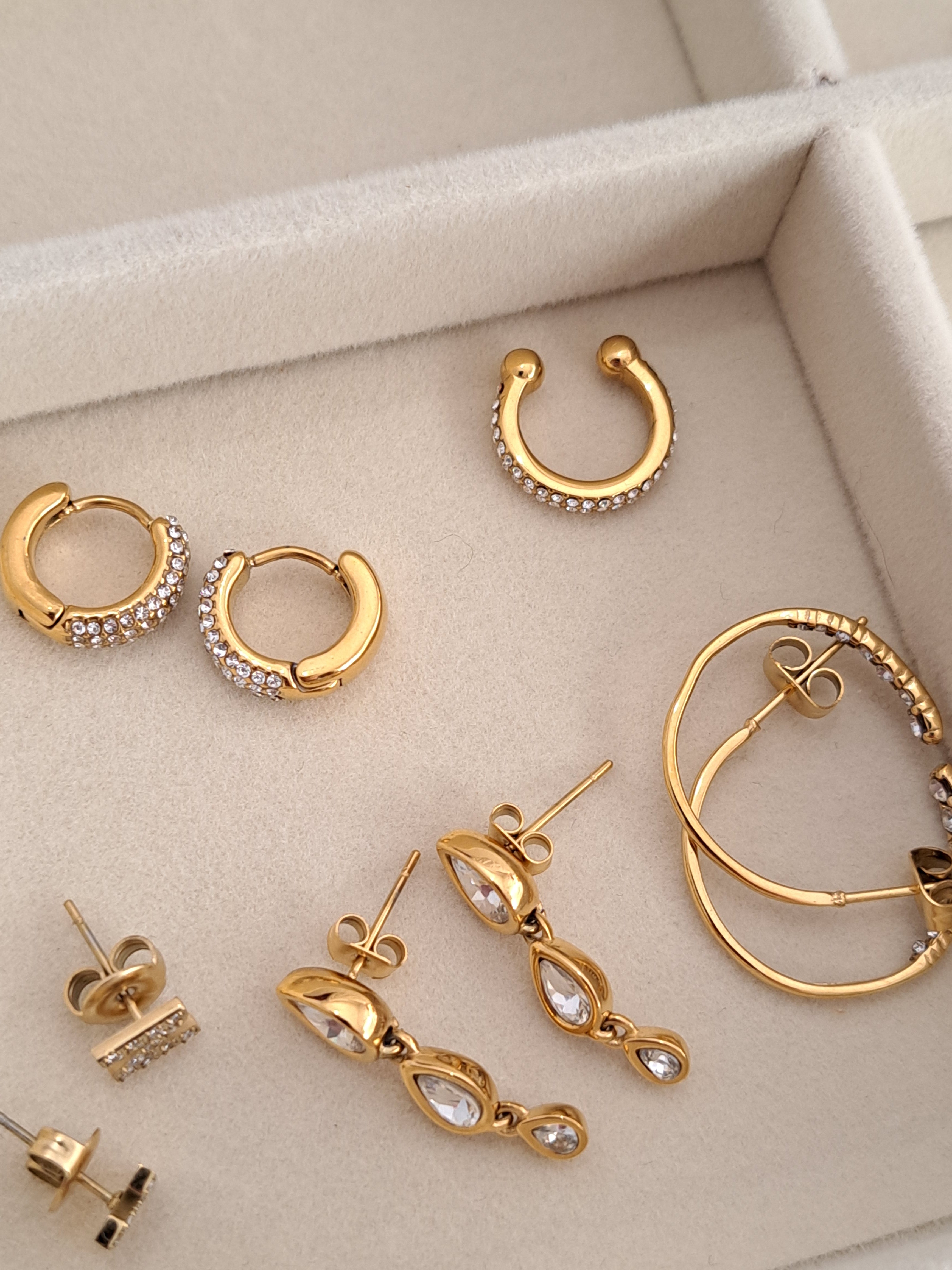 Claudia Iced Hoop Studs