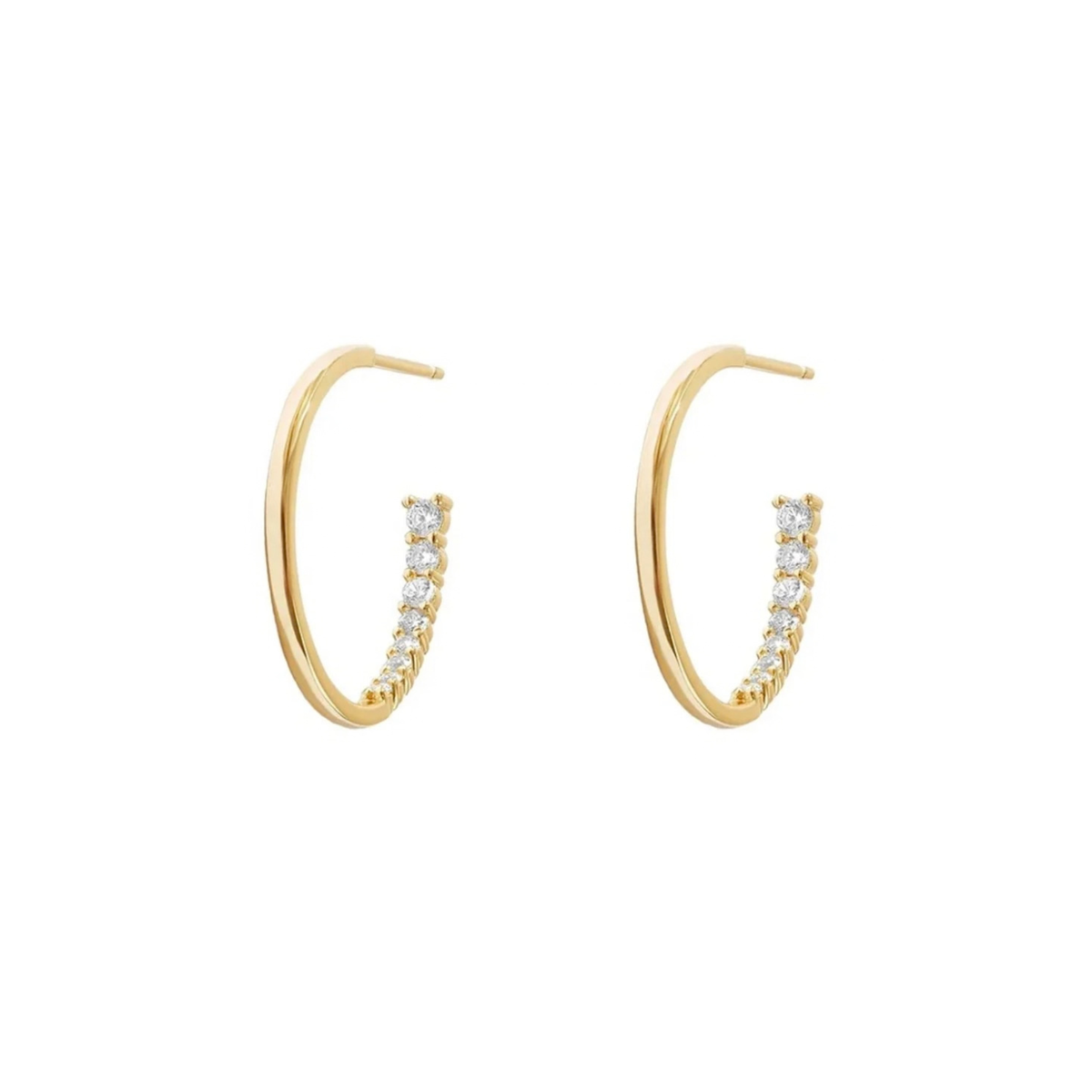 Claudia Iced Hoop Studs