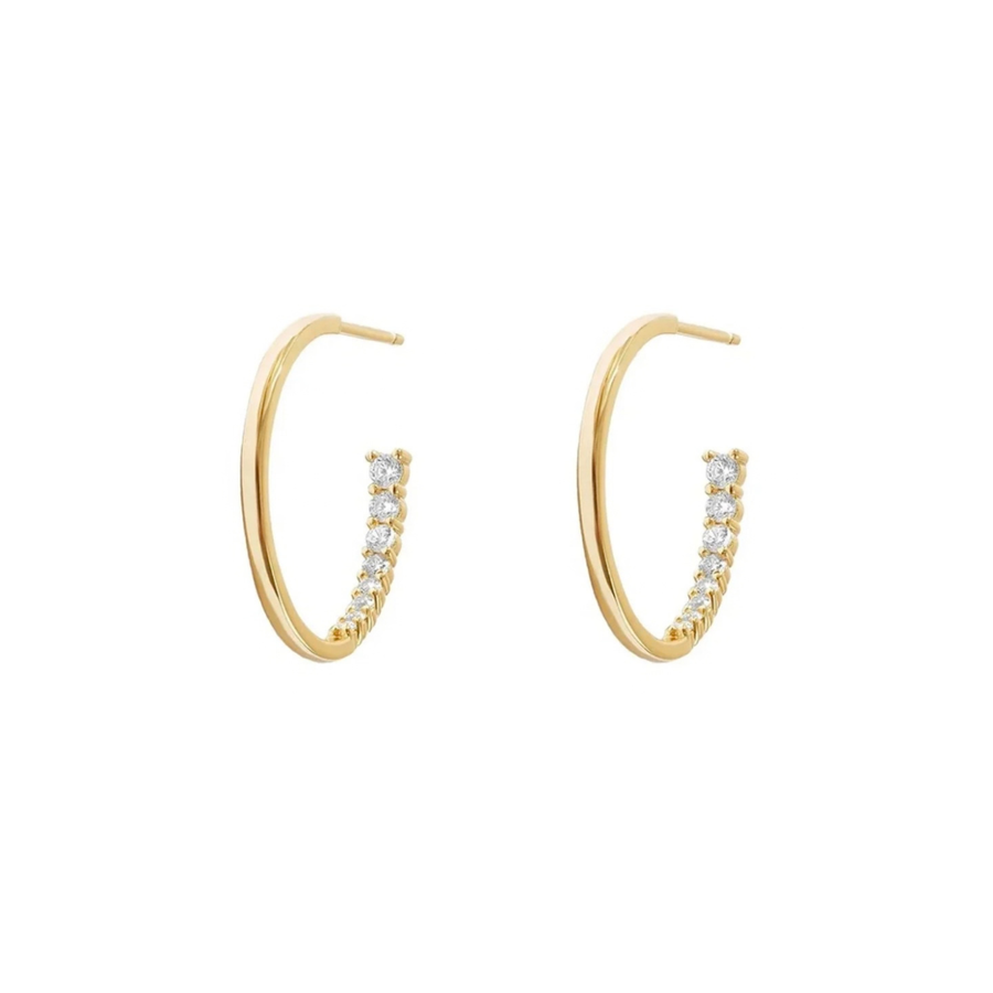 Claudia Iced Hoop Studs