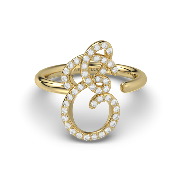 Pavè Initial Ring