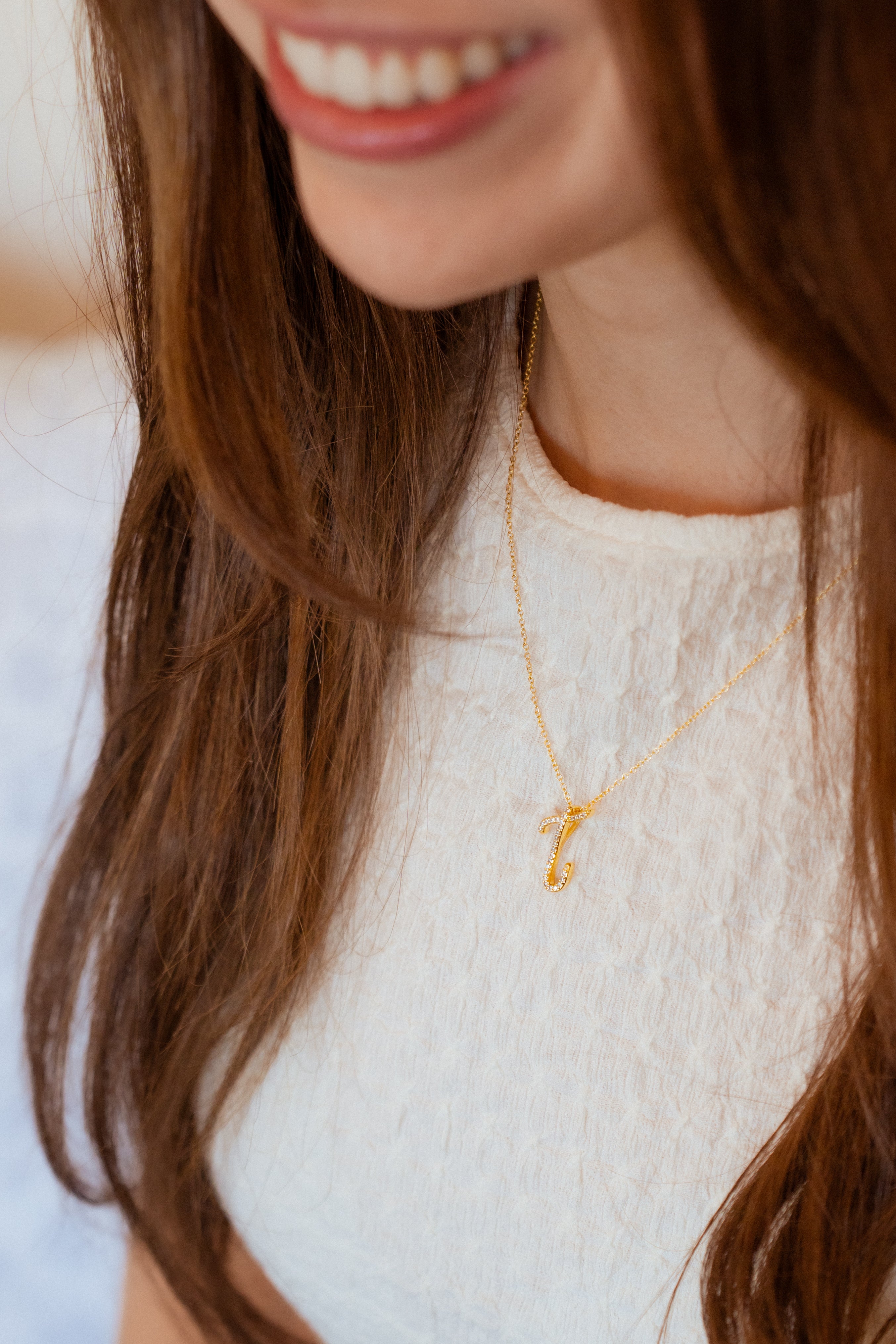 Pavè Initial Necklace