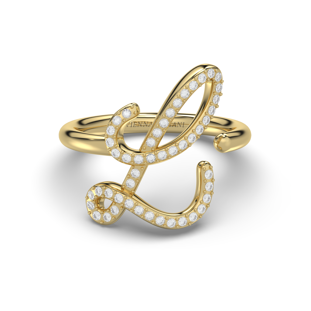 Iced Initial Ring