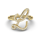 Iced Initial Ring