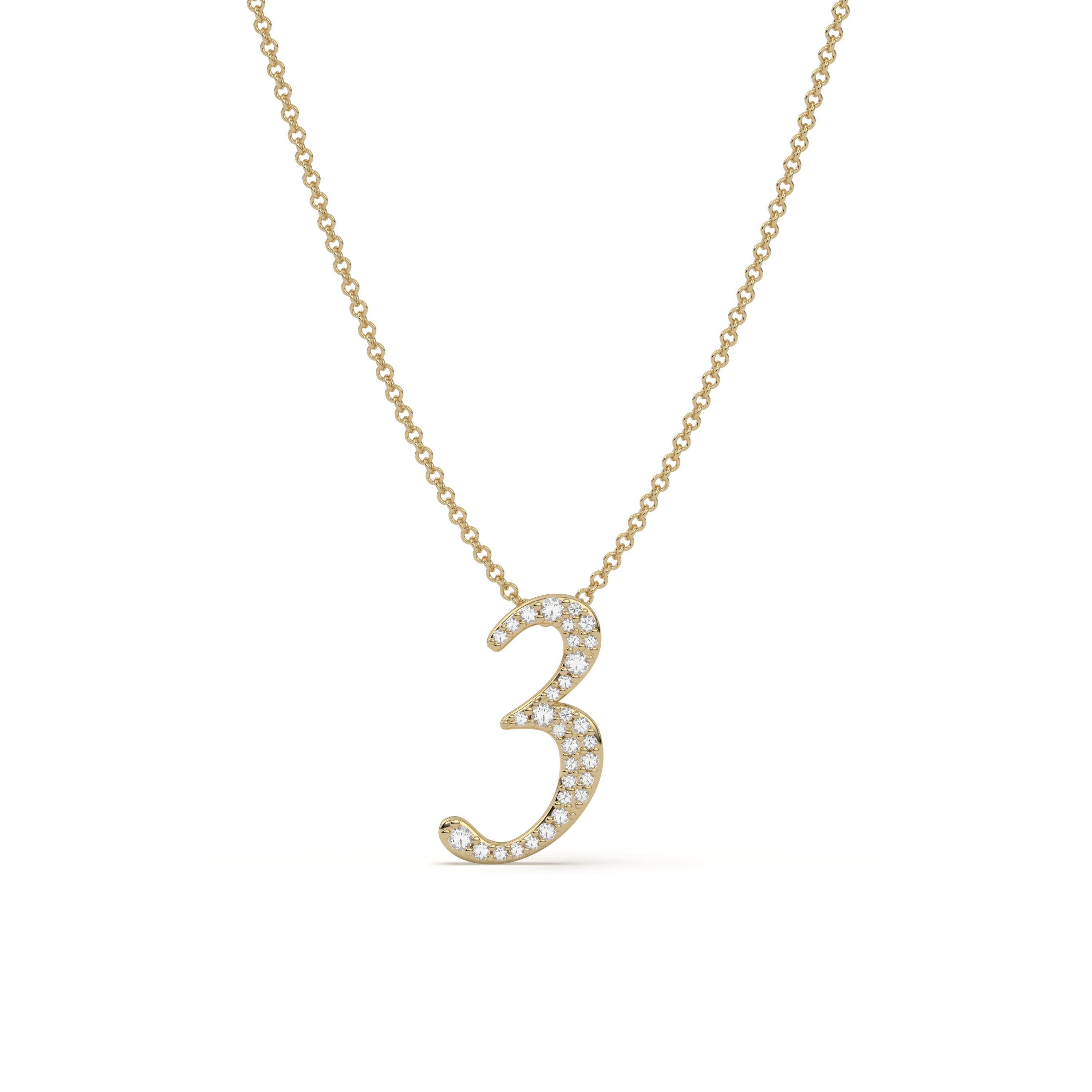 Pavè Numeral Necklace