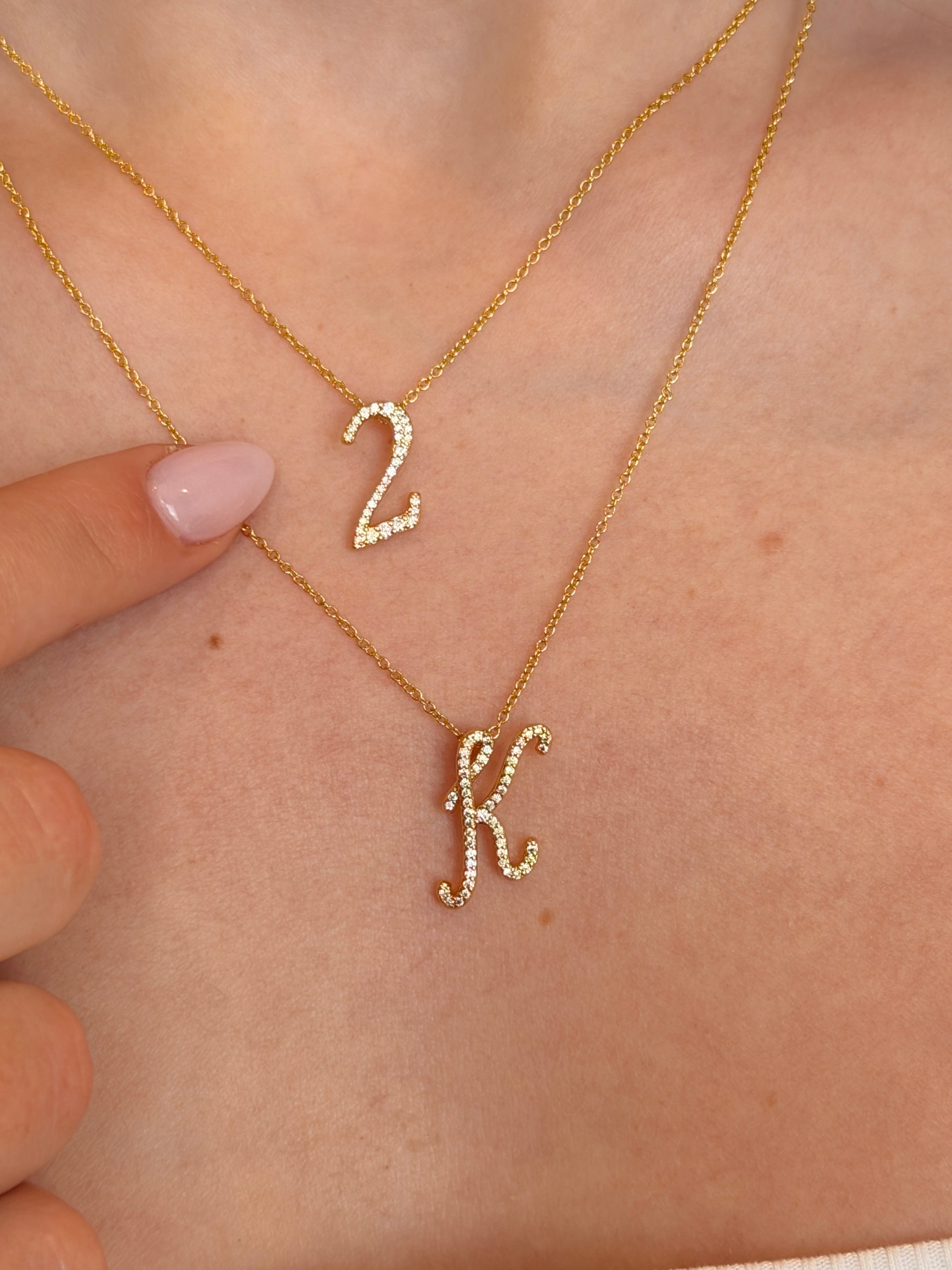 Pavè Numeral Necklace
