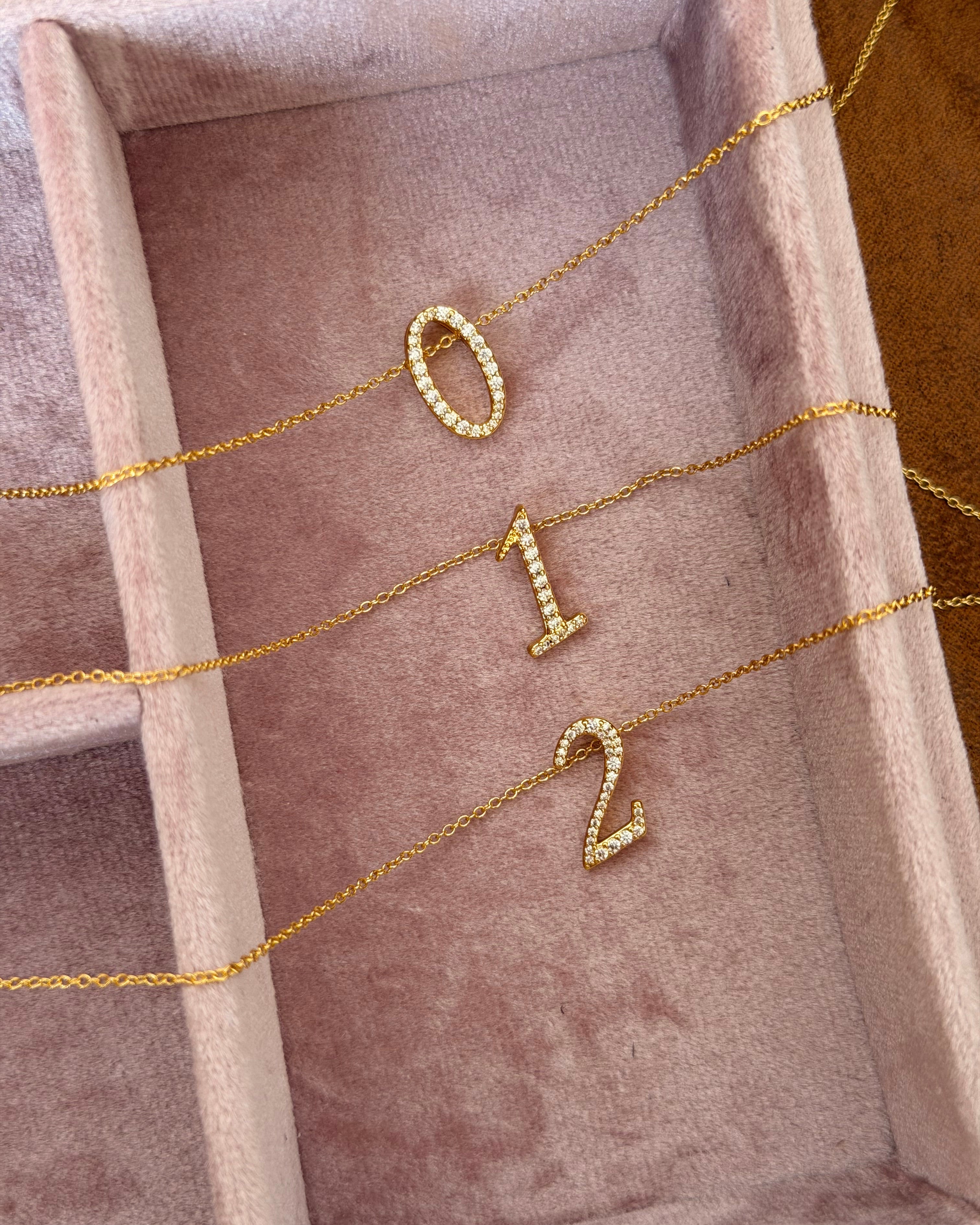 Pavè Numeral Necklace