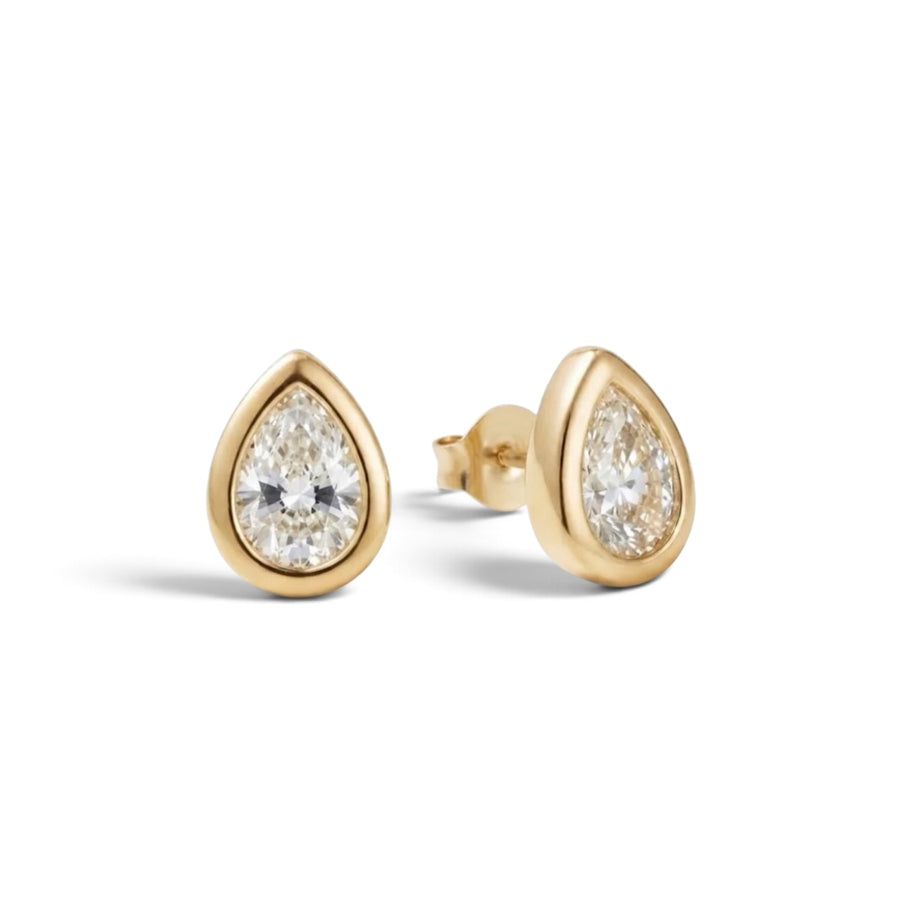 Teardrop Bezel Studs