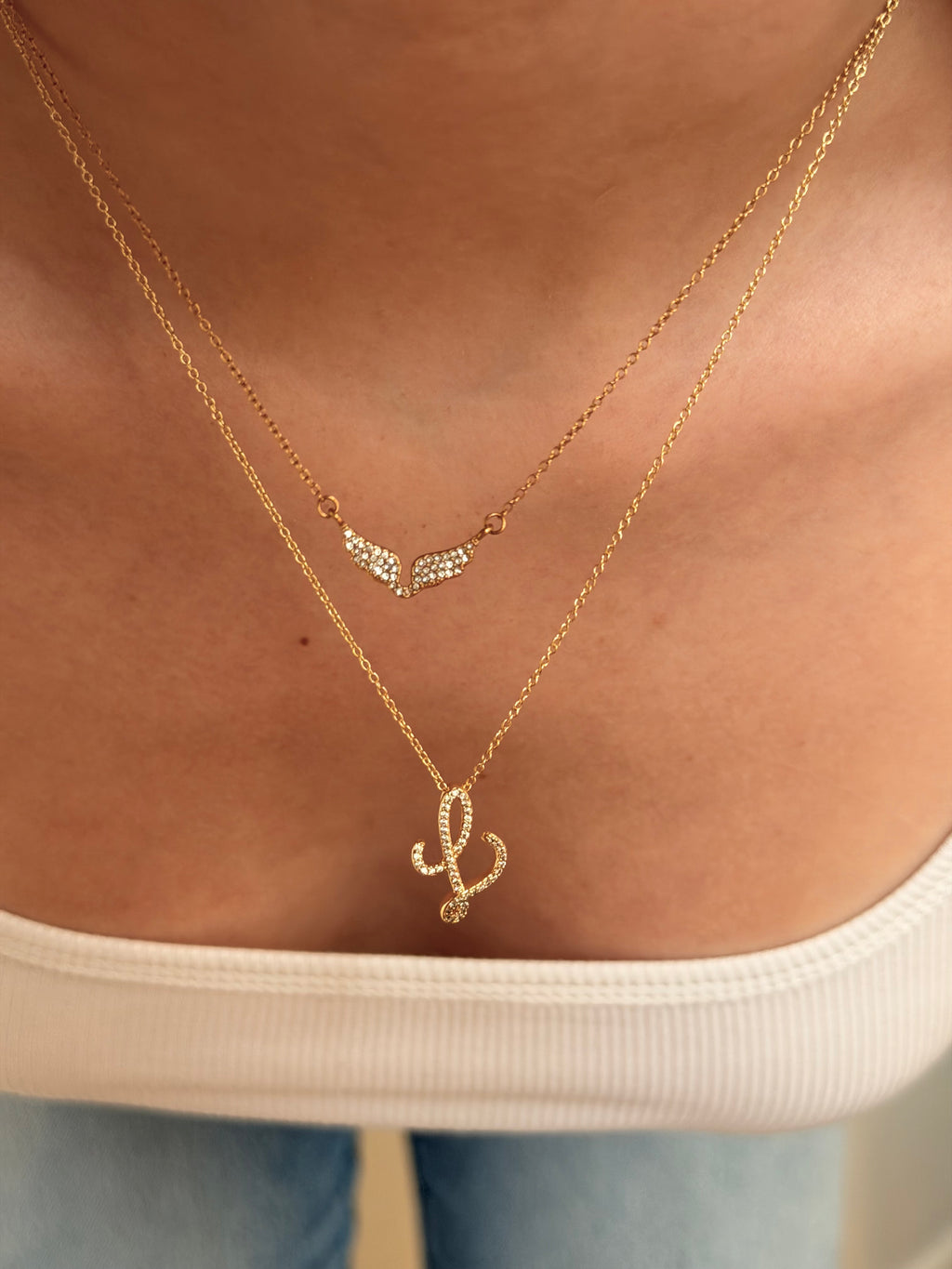 Pavè Initial Necklace