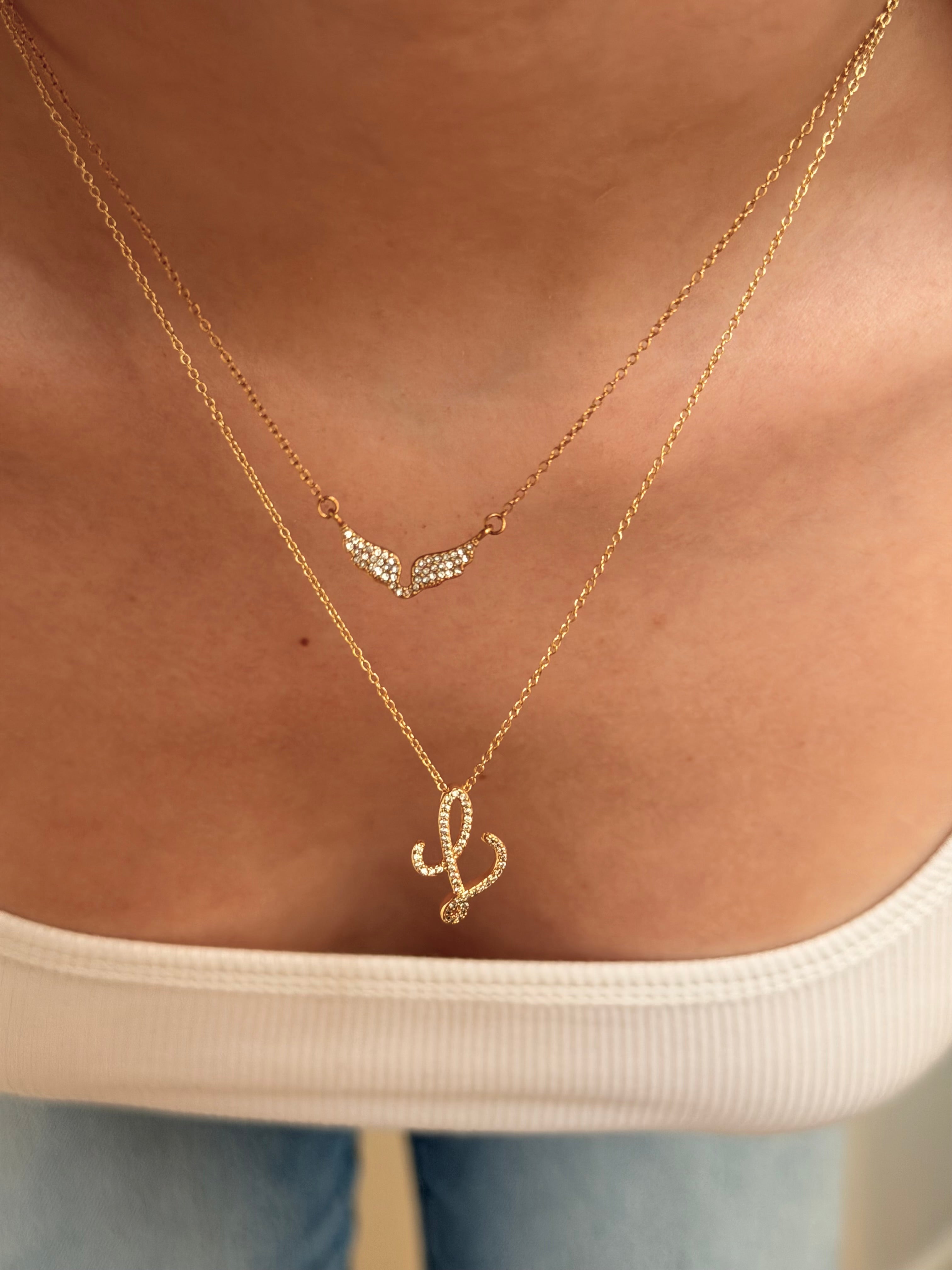 Pavè Initial Necklace