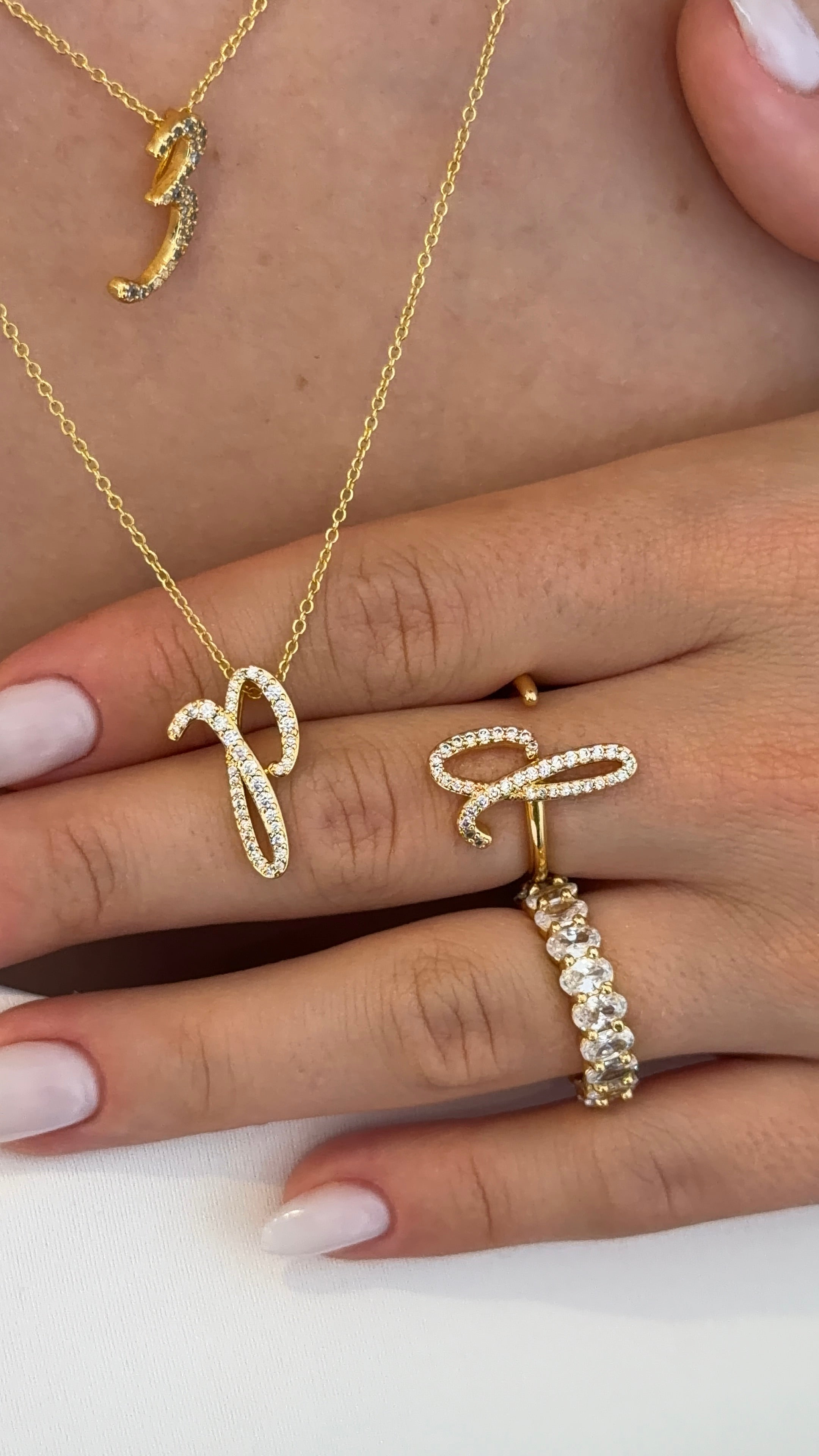 Pavè Initial Necklace