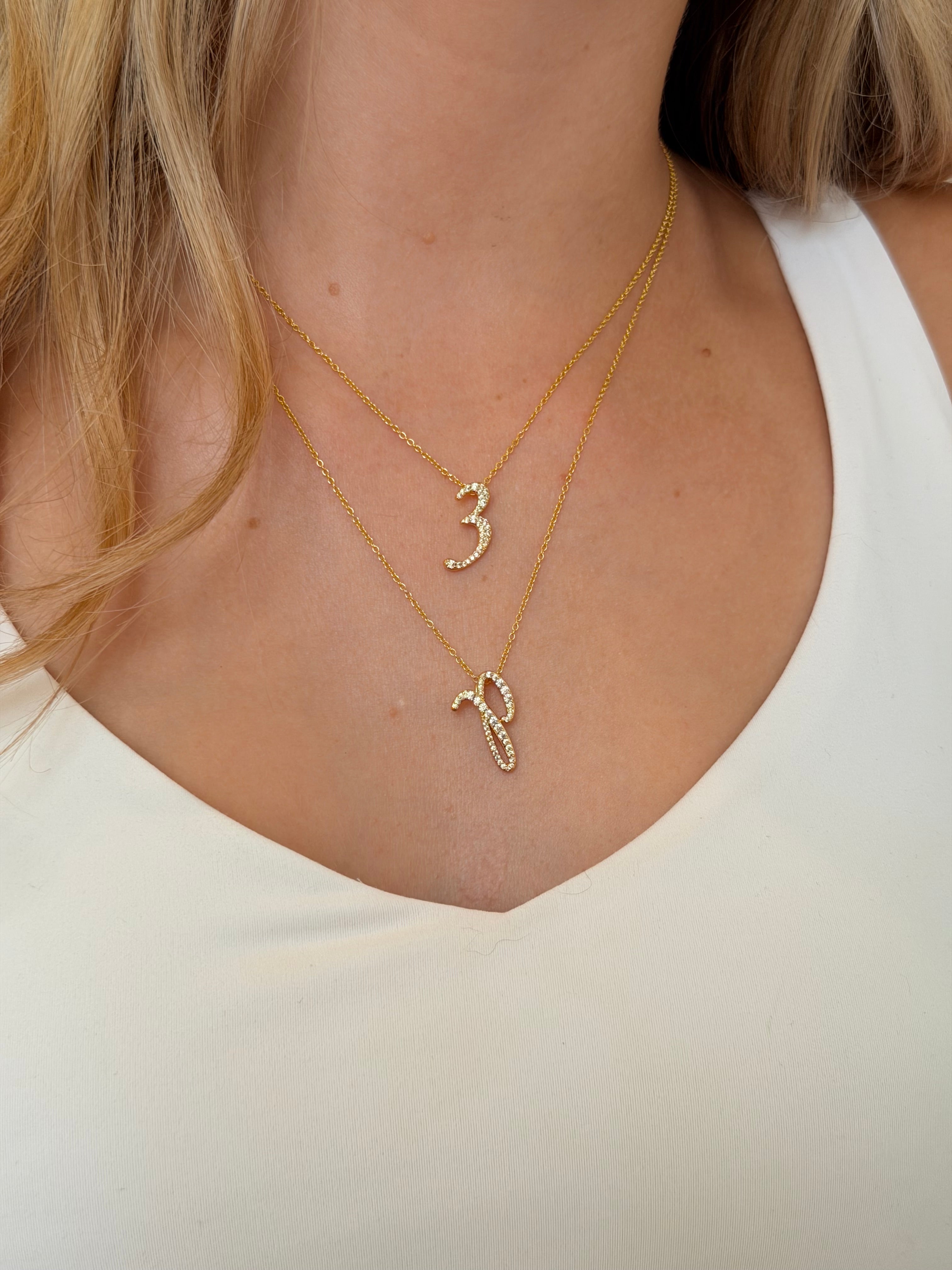 Pavè Initial Necklace