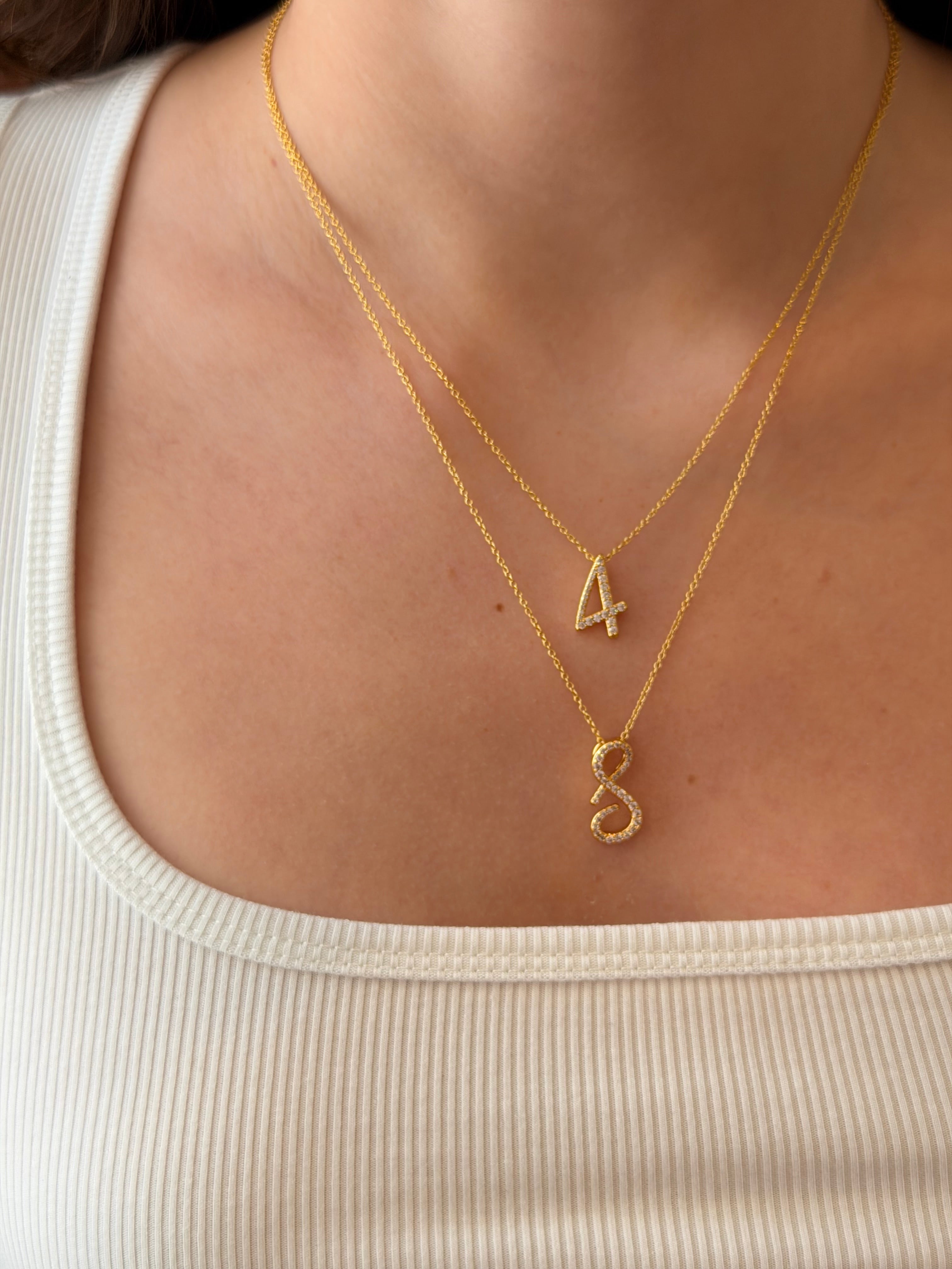 Pavè Numeral Necklace
