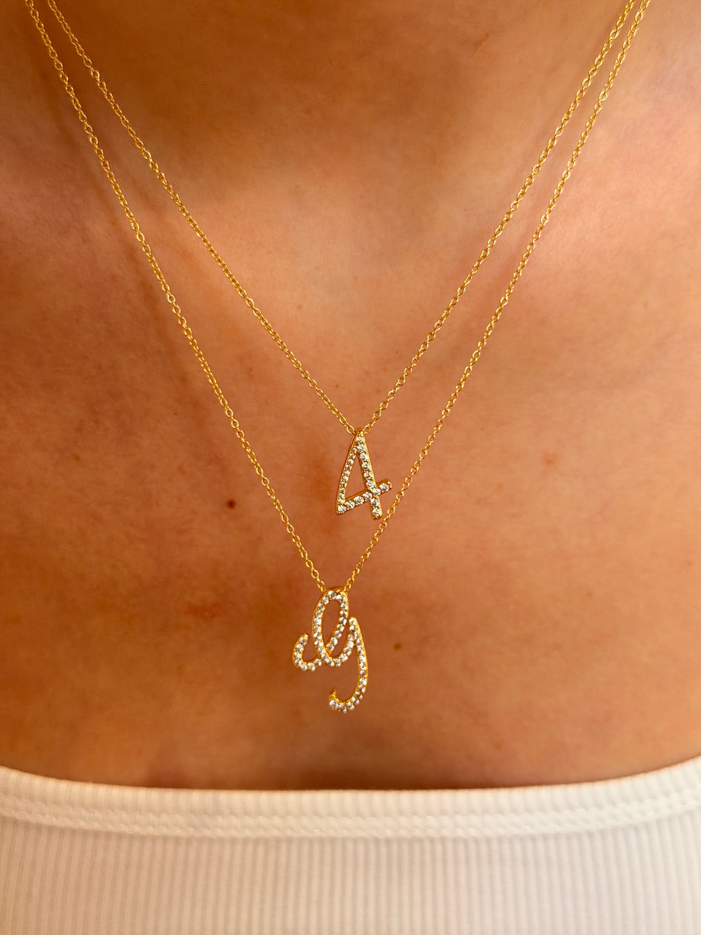 Pavè Initial Necklace