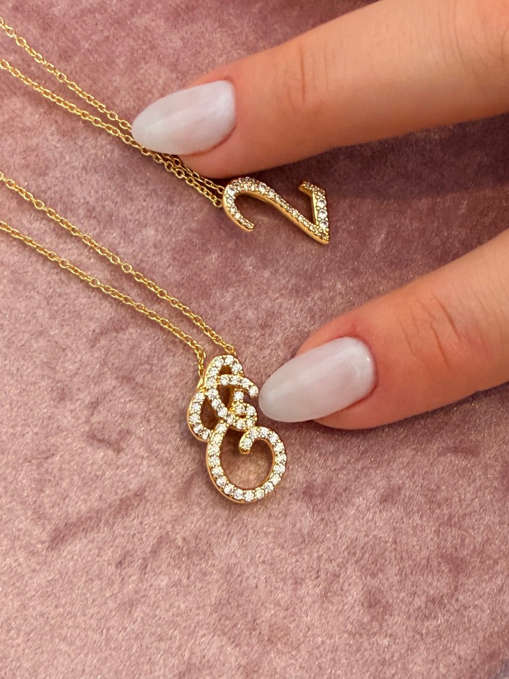 Pavè Initial Necklace