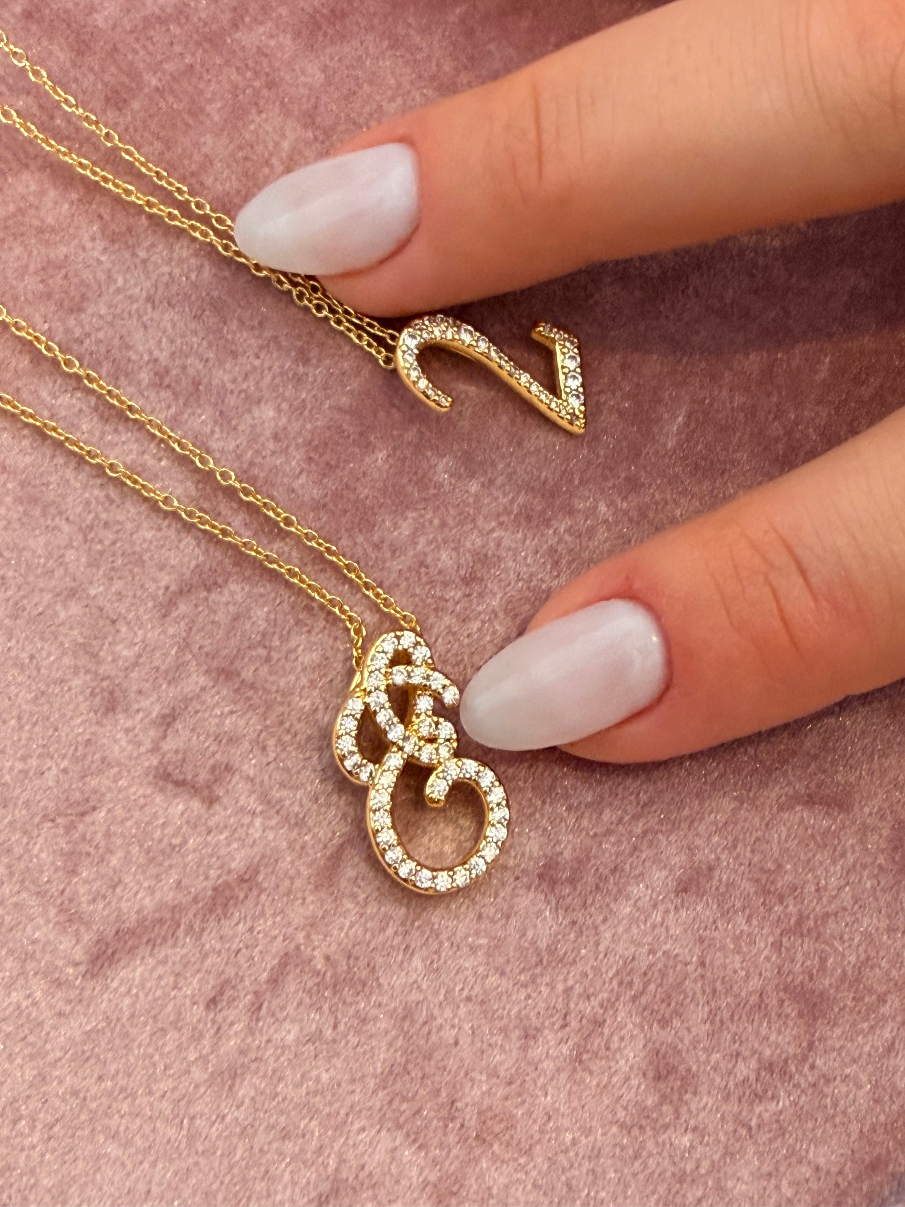 Pavè Initial Necklace