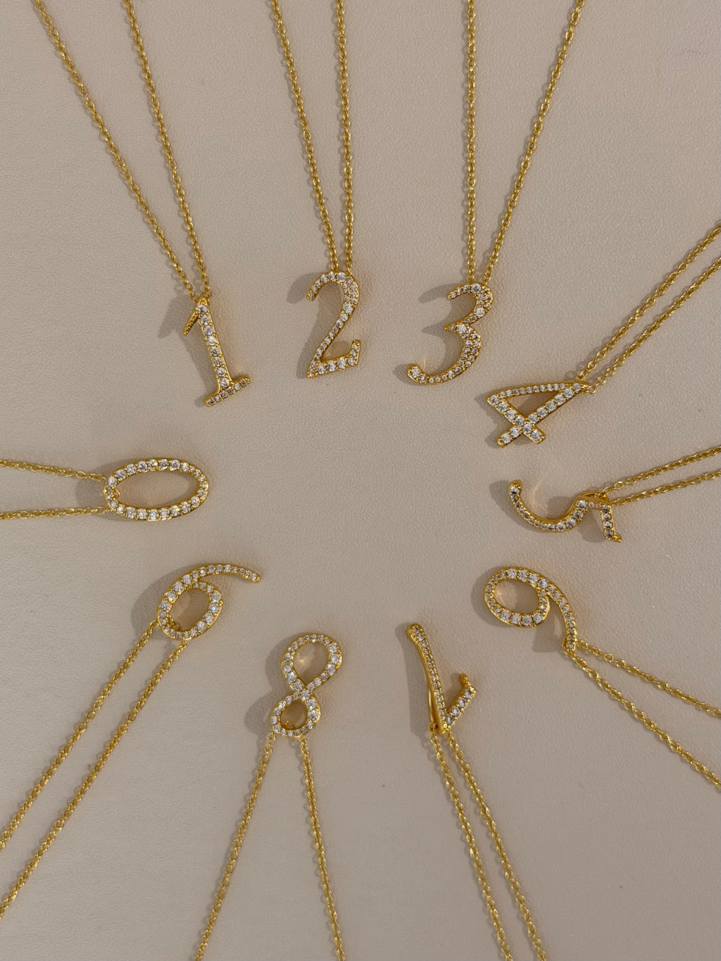 Pavè Numeral Necklace
