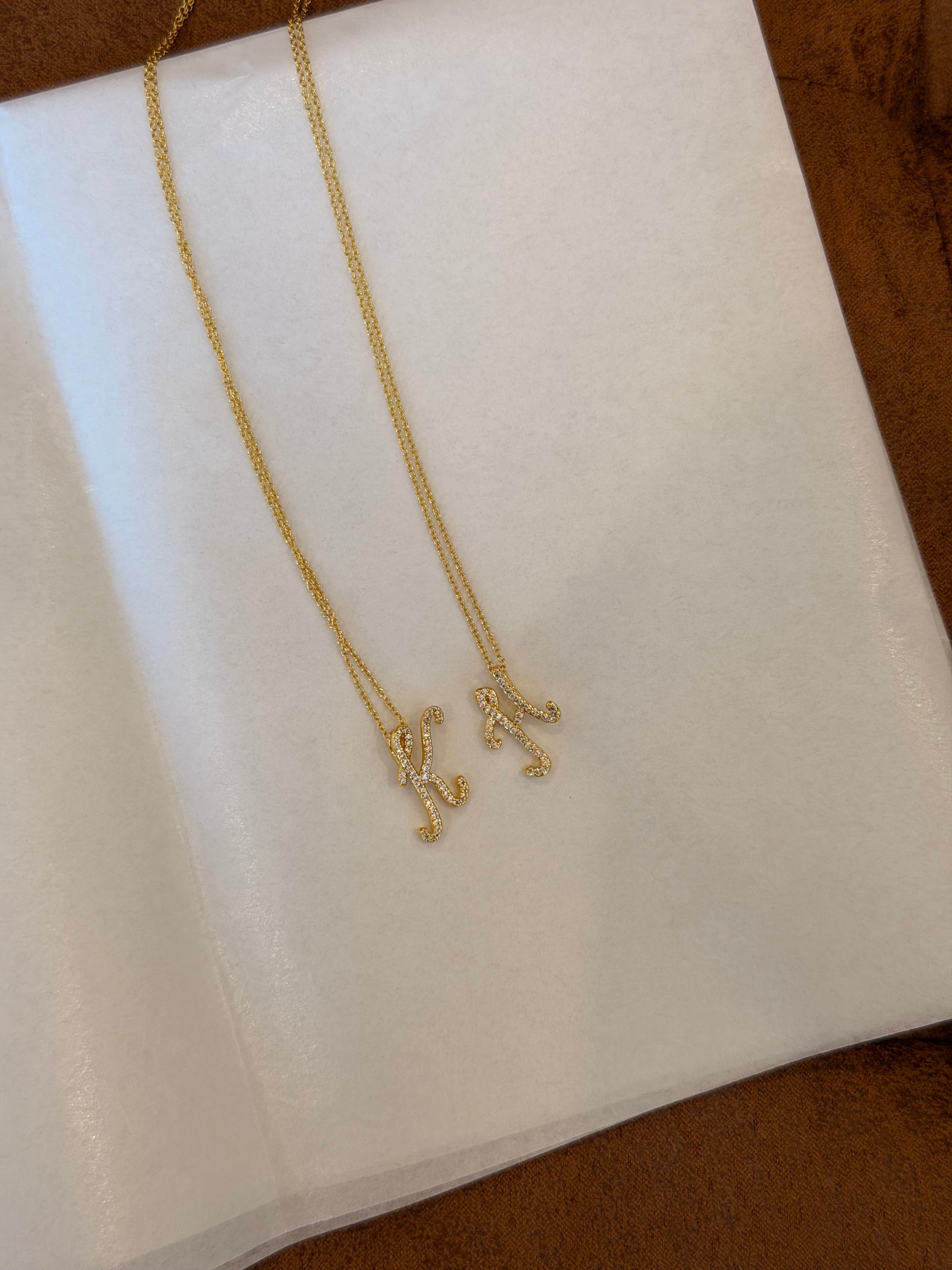 Pavè Initial Necklace