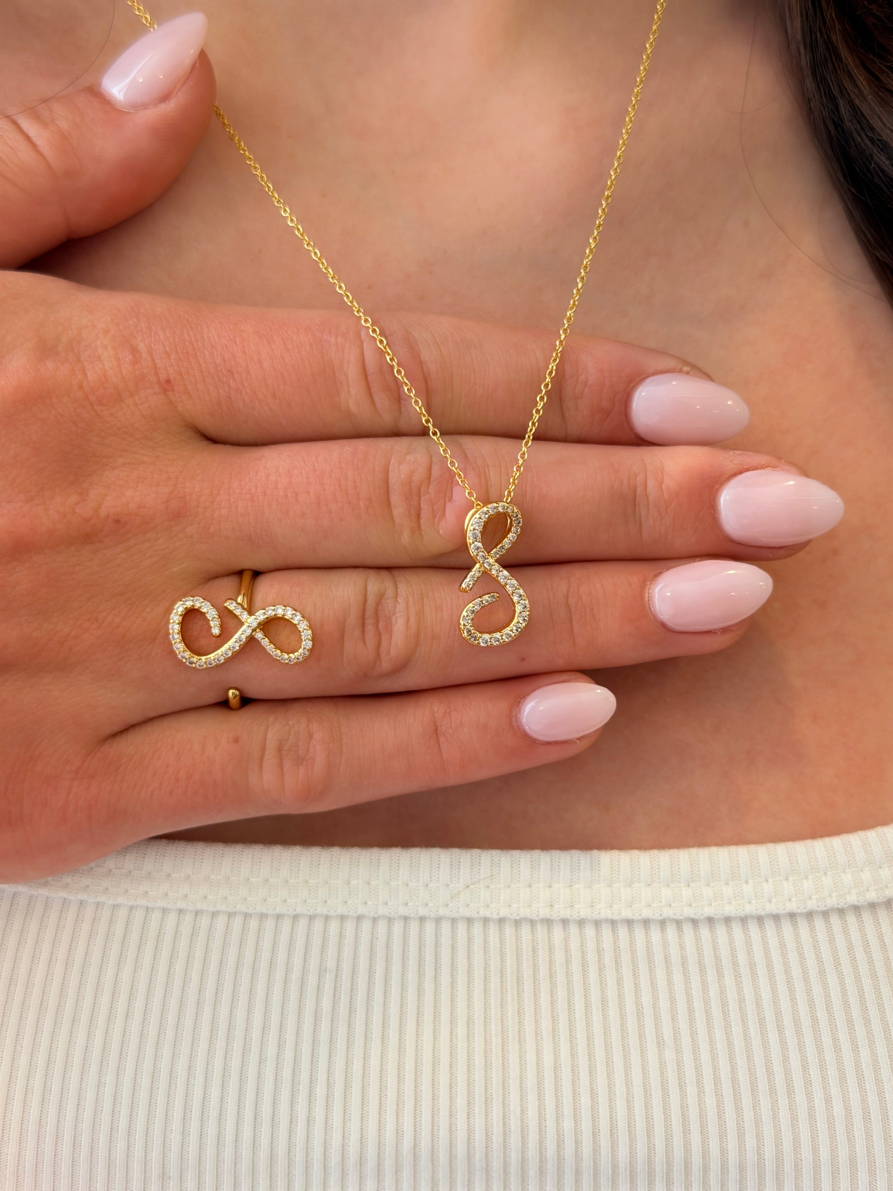 Pavè Initial Necklace