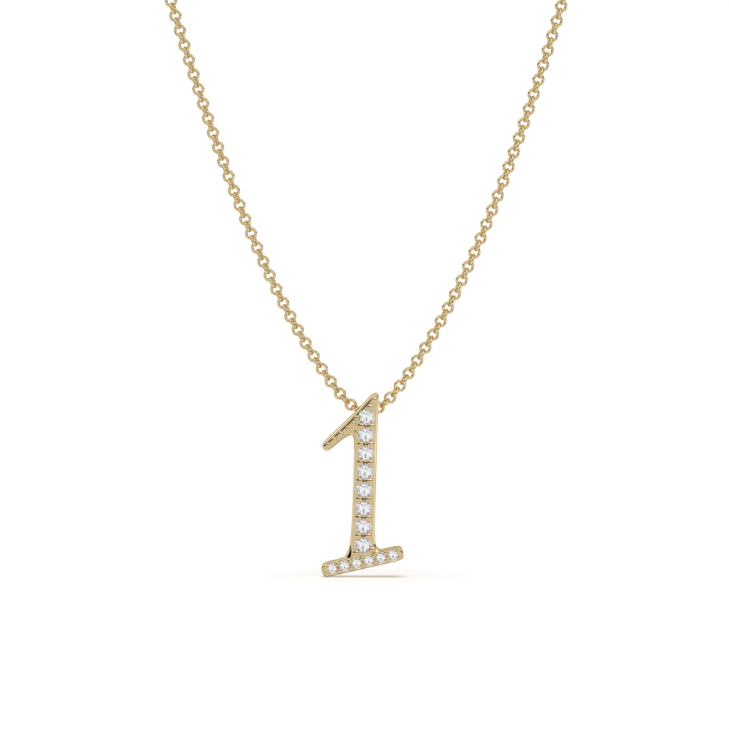 Pavè Numeral Necklace