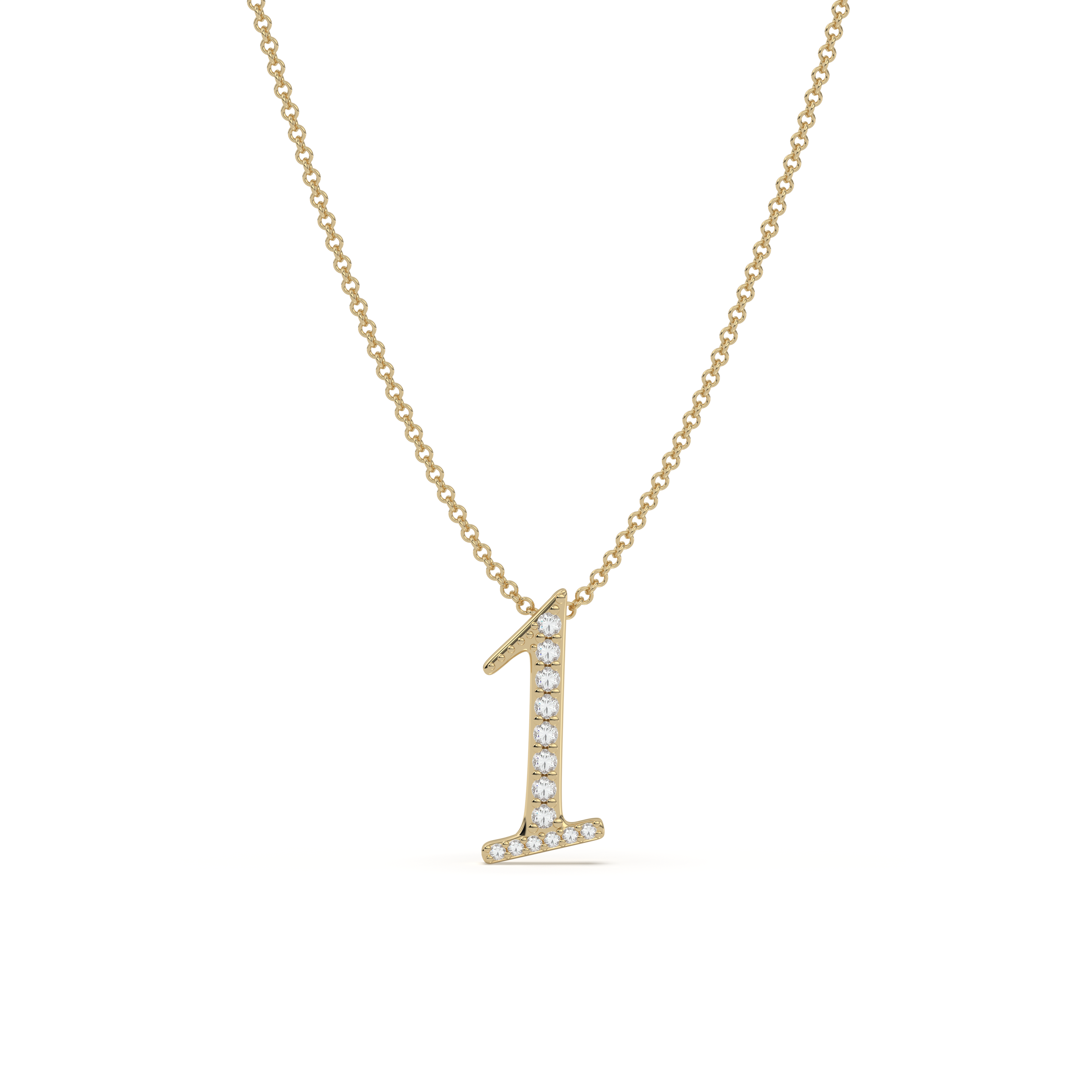 Pavè Numeral Necklace