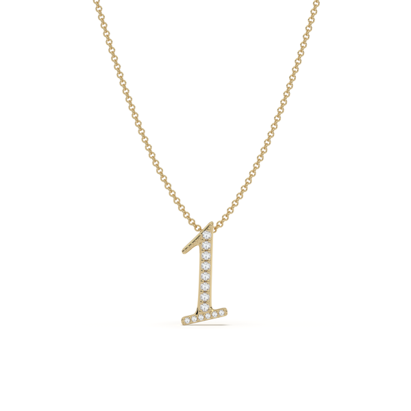 Pavè Numeral Necklace