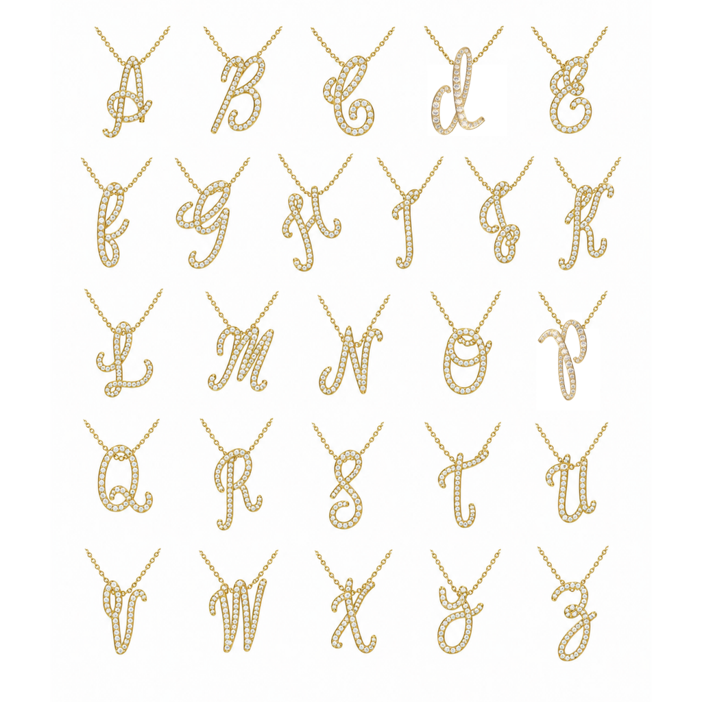 Pavè Initial Necklace