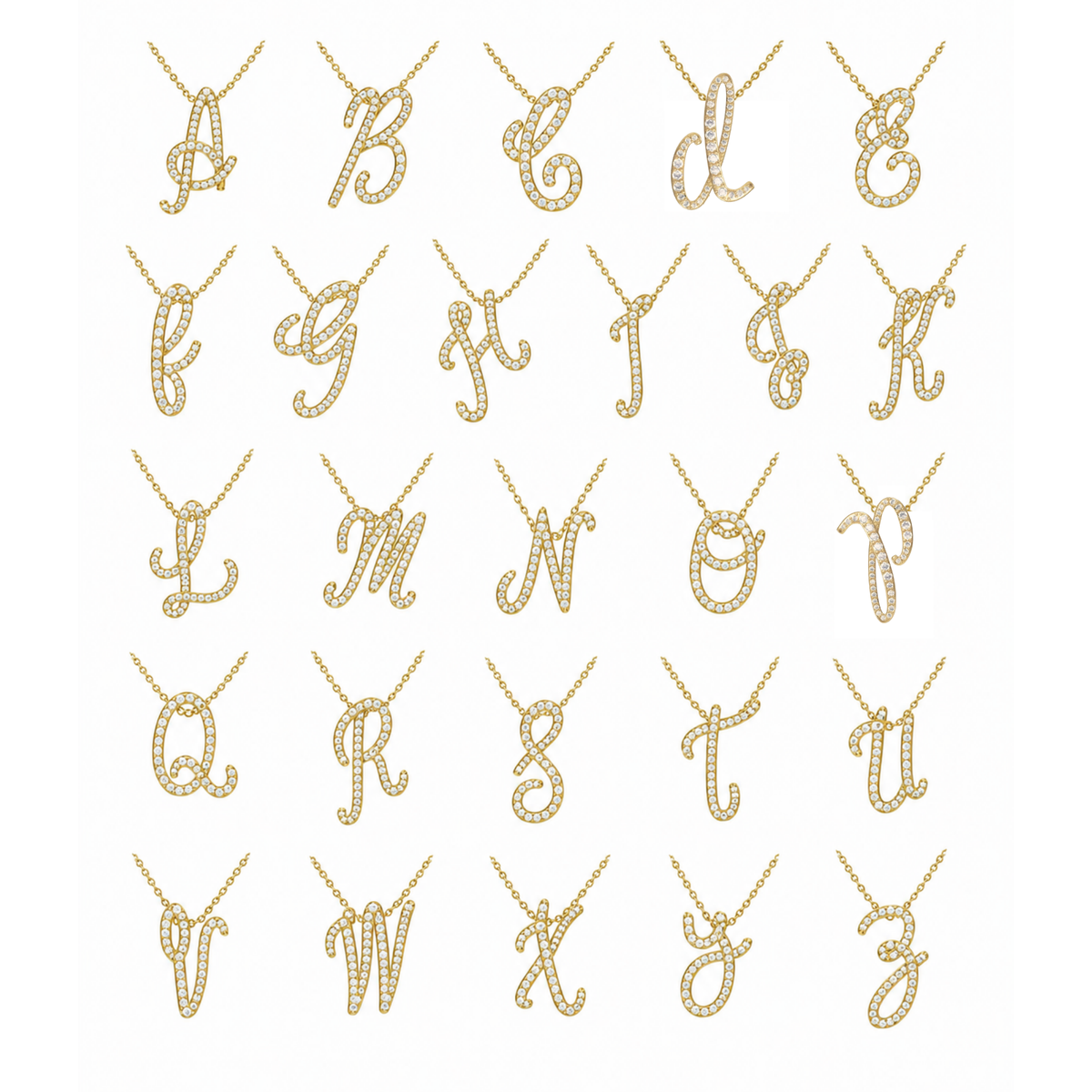 Pavè Initial Necklace