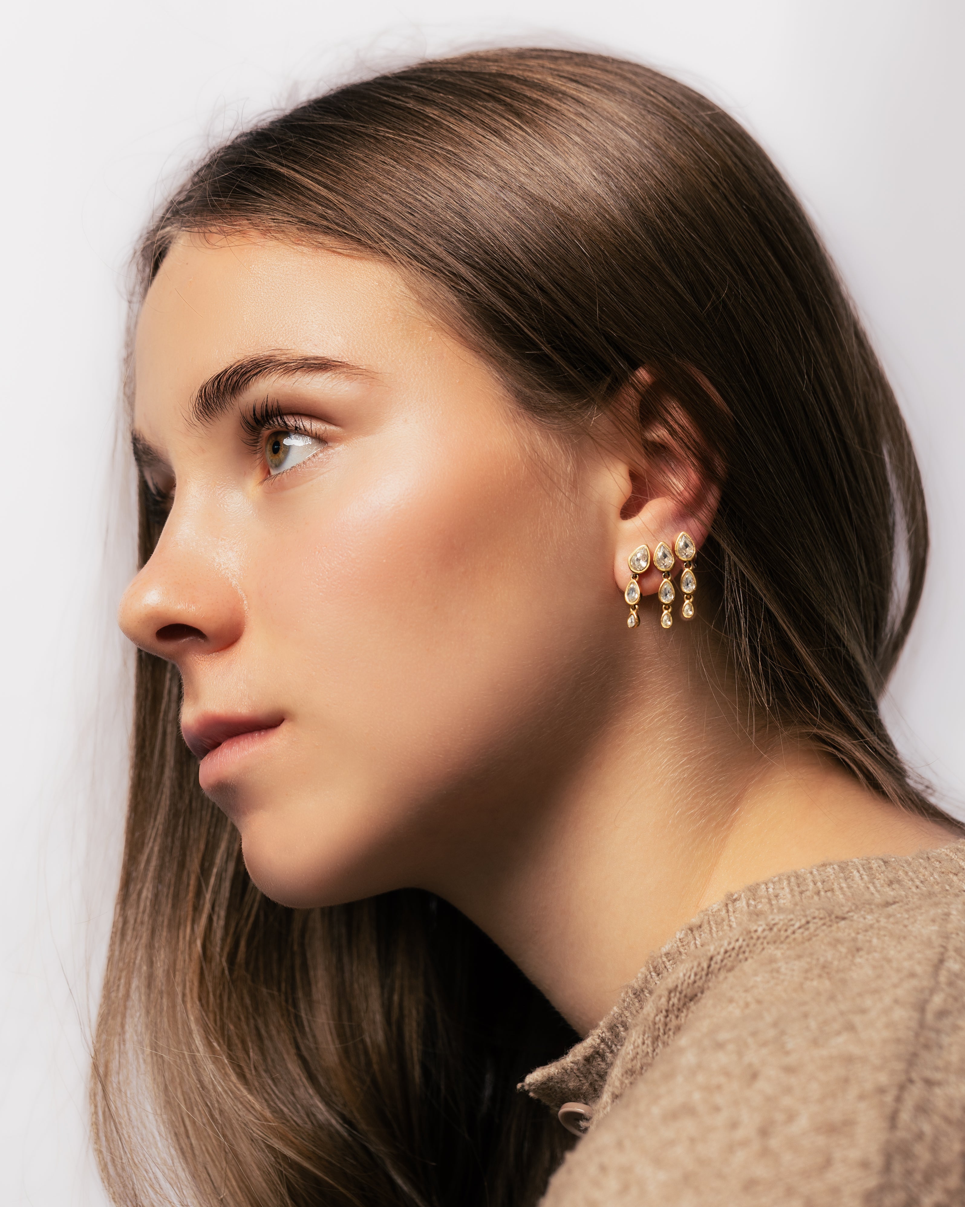 Teardrop Dangle Studs