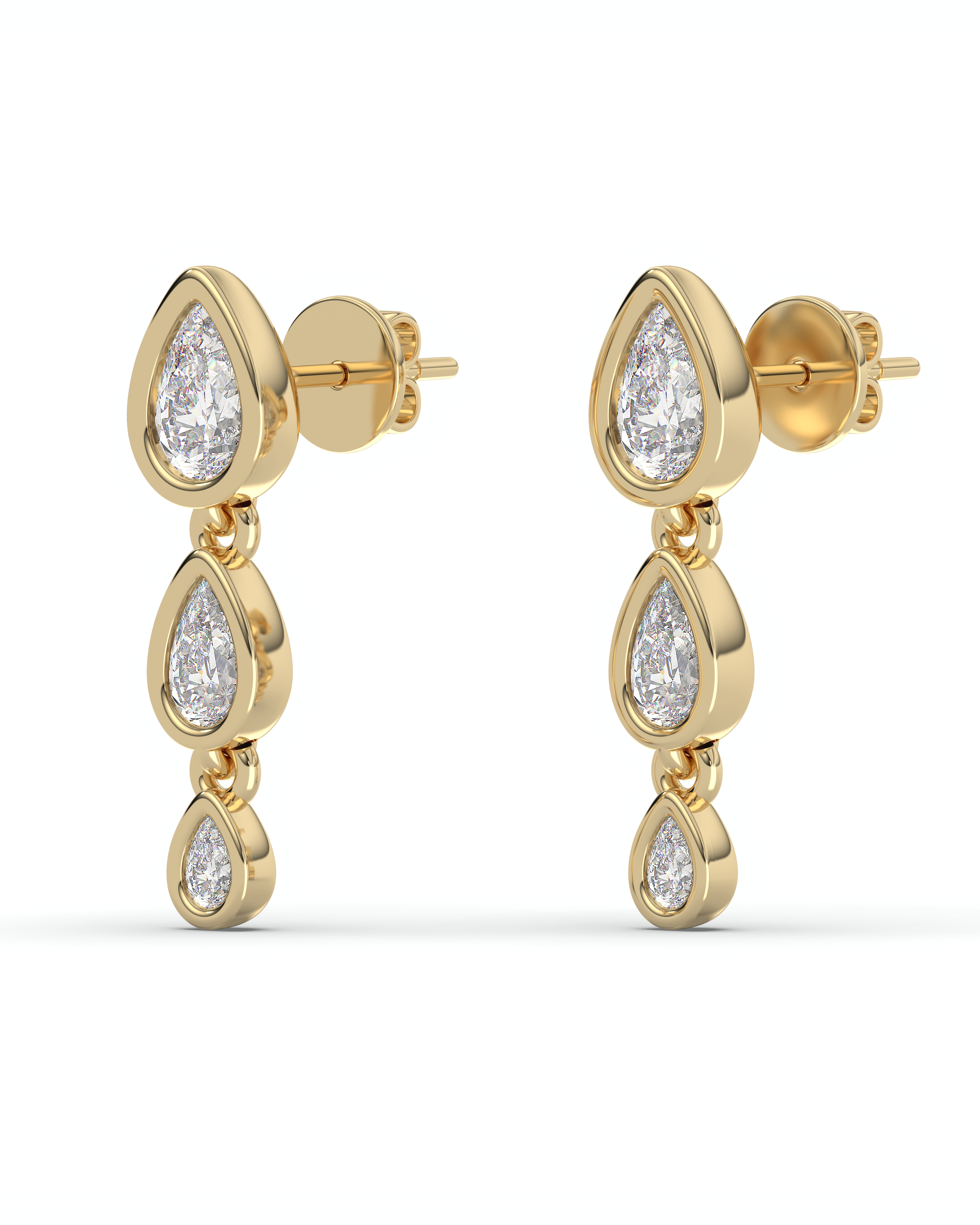Teardrop Dangle Studs