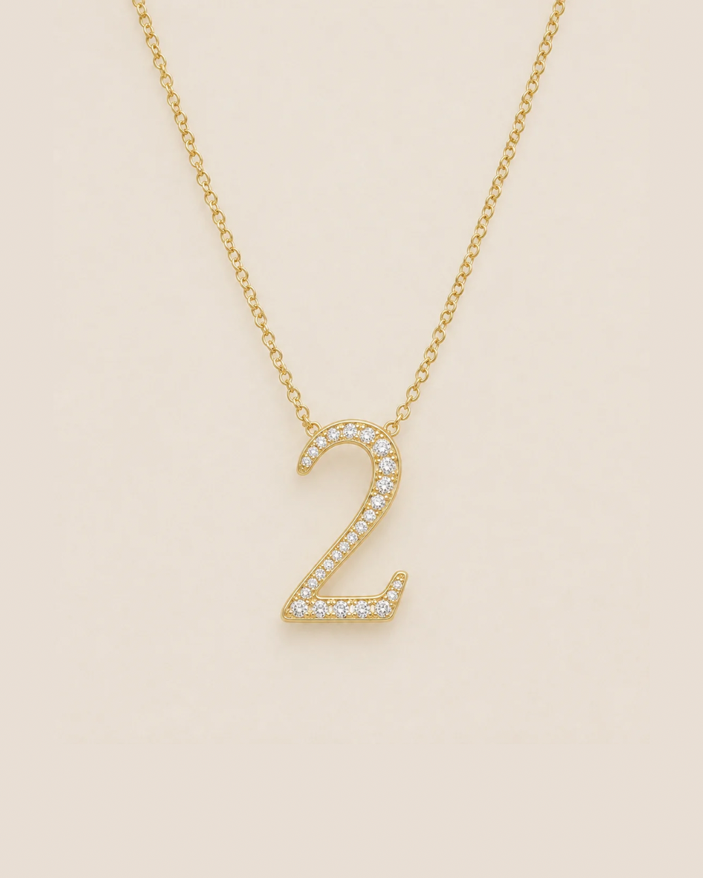 Heirloom Pavé Numeral Necklace