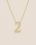 Heirloom Pavé Numeral Necklace