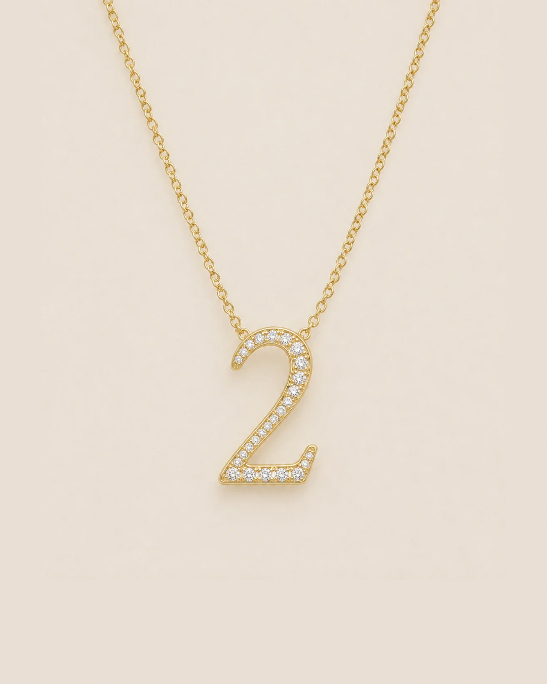 Heirloom Pavé Numeral Necklace