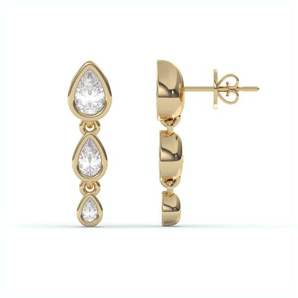 Teardrop Dangle Studs
