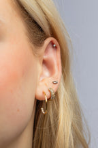 Claudia Iced Hoop Studs